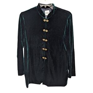 Vintage R&M Richards Velour Long Sleeve Jacket/Cardigan Woman's 16